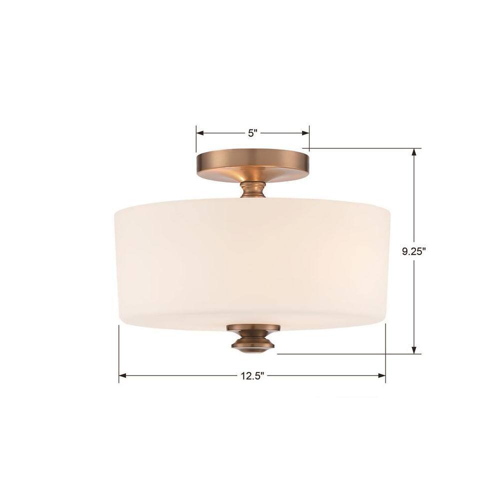 Vibrant Gold Glass Drum LED Indoor/Outdoor Ceiling Light