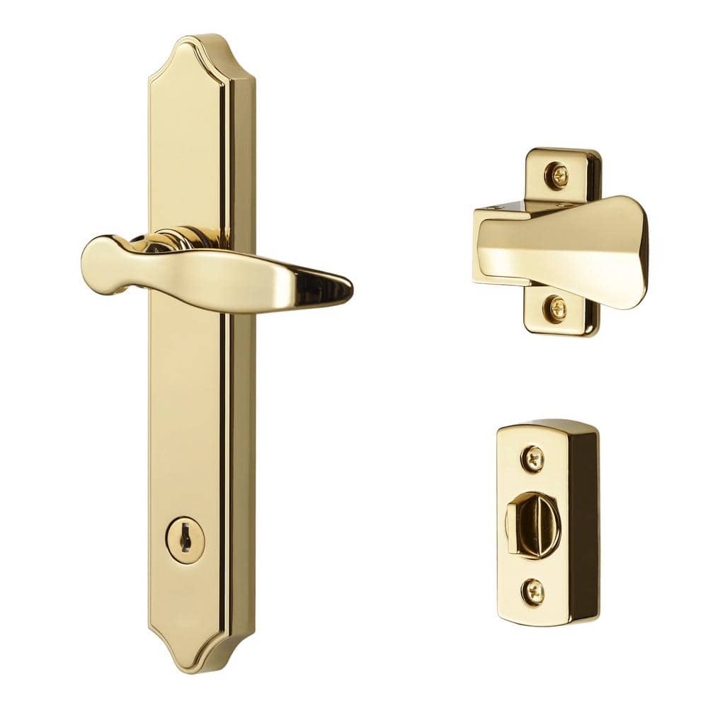 IDEAL SECURITY ML Lever Set with Keyed Deadbolt (USA Bright Brass ...