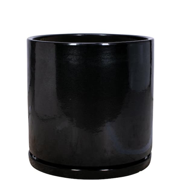 Unbranded 13 in. Black Solna with Saucer