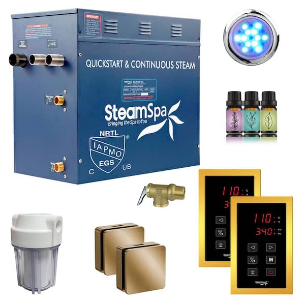 Royal Series 10500-Watt Steam Generator with Continuous Steam, Dual Easy Touch Control Pads, Filter in Gold