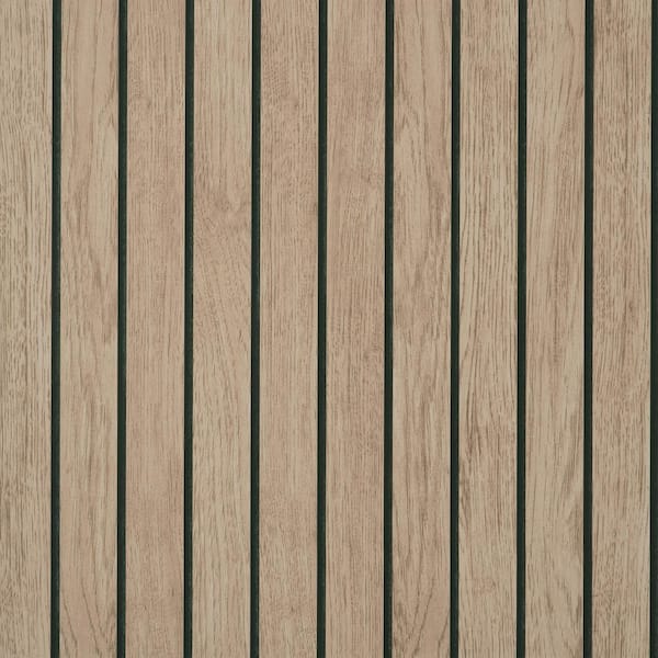 Manolo Light Brown Wooden Slat Wallpaper Sample
