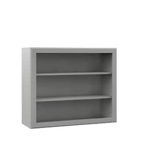 Designer Series Elgin Assembled 36x30x12 in. Wall Open Shelf Kitchen Cabinet in Heron Gray