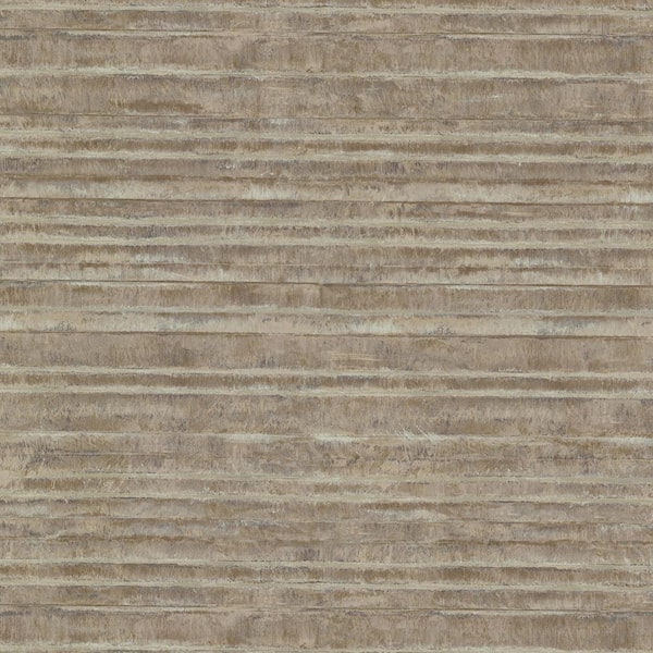 Brewster Brown Horizon Stripe Texture Brown Wallpaper Sample