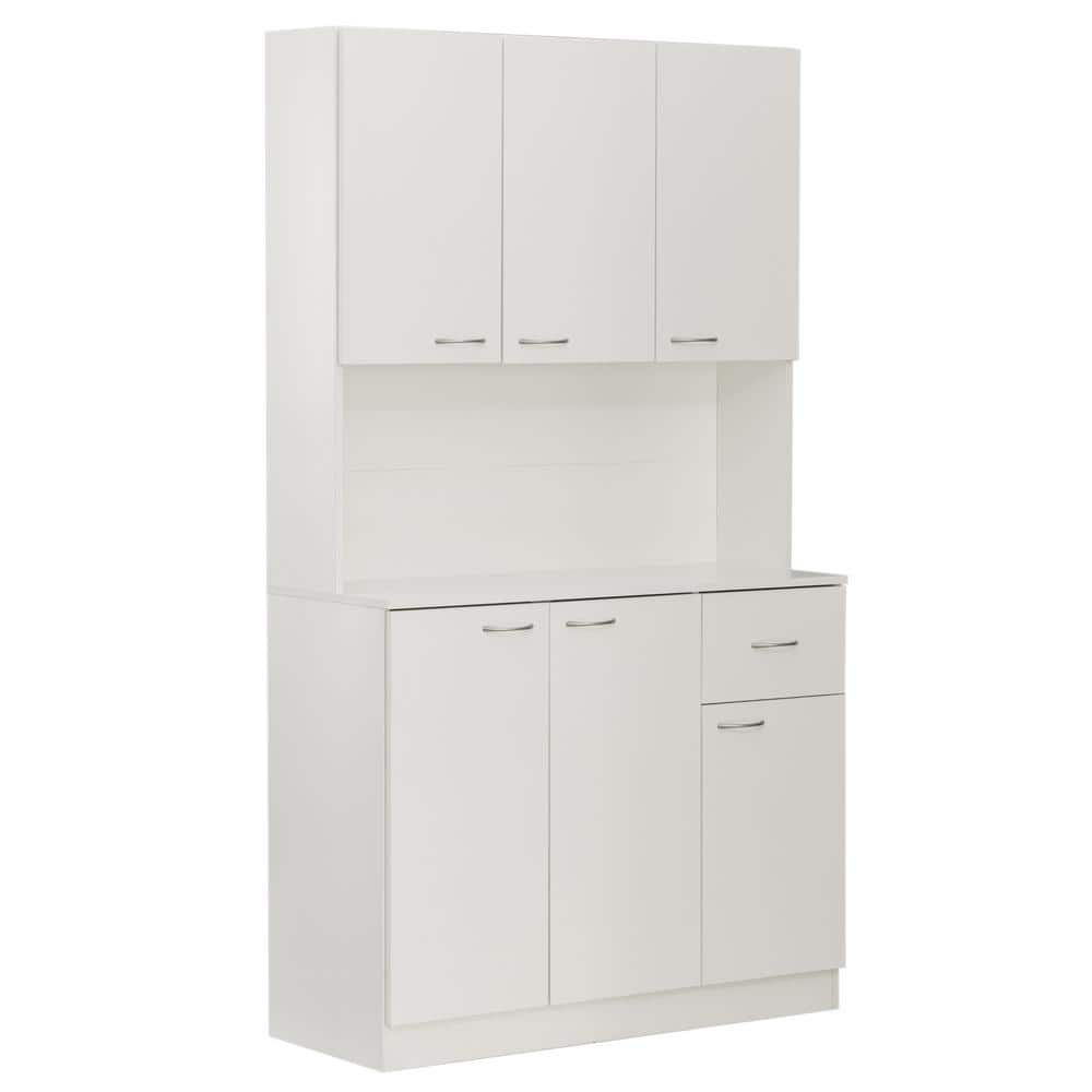 Armoire de rangement de cuisine Basicwise en bois blanc QI004411L