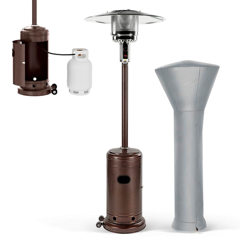 46000 BTU Commercial Patio Brown Propane Heater with Cover