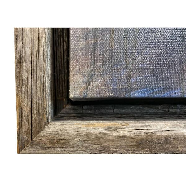 Barnwood USA Rustic Farmhouse Canvas Series 18 in. x 24 in. Weathered Gray Floating Wood Frame