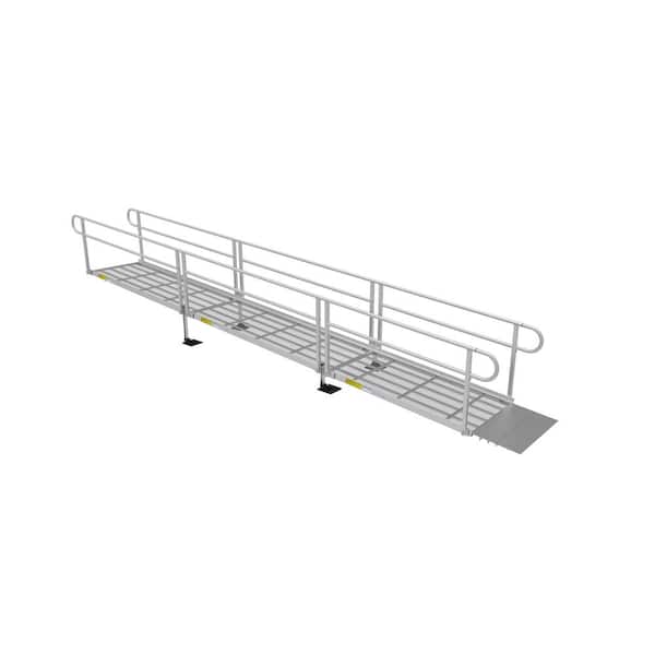 EZ-ACCESS PATHWAY 3G 22 ft. Wheelchair Ramp Kit with Expanded Metal Surface and Two-line Handrails