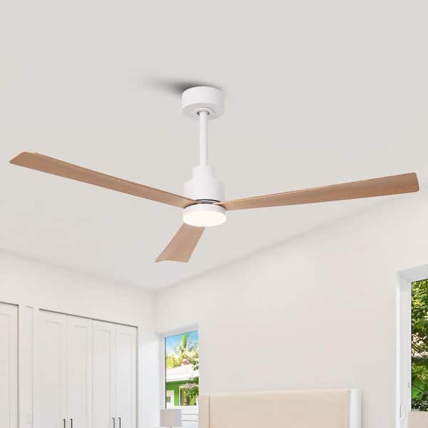 Parrot Uncle 52 in. Indoor Integrated LED White Downrod Ceiling