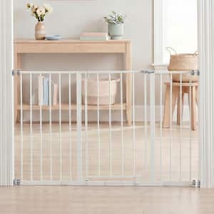 29 in. - 47 in. Easy Open Extra Wide Baby Gate, Pressure Mounted, White