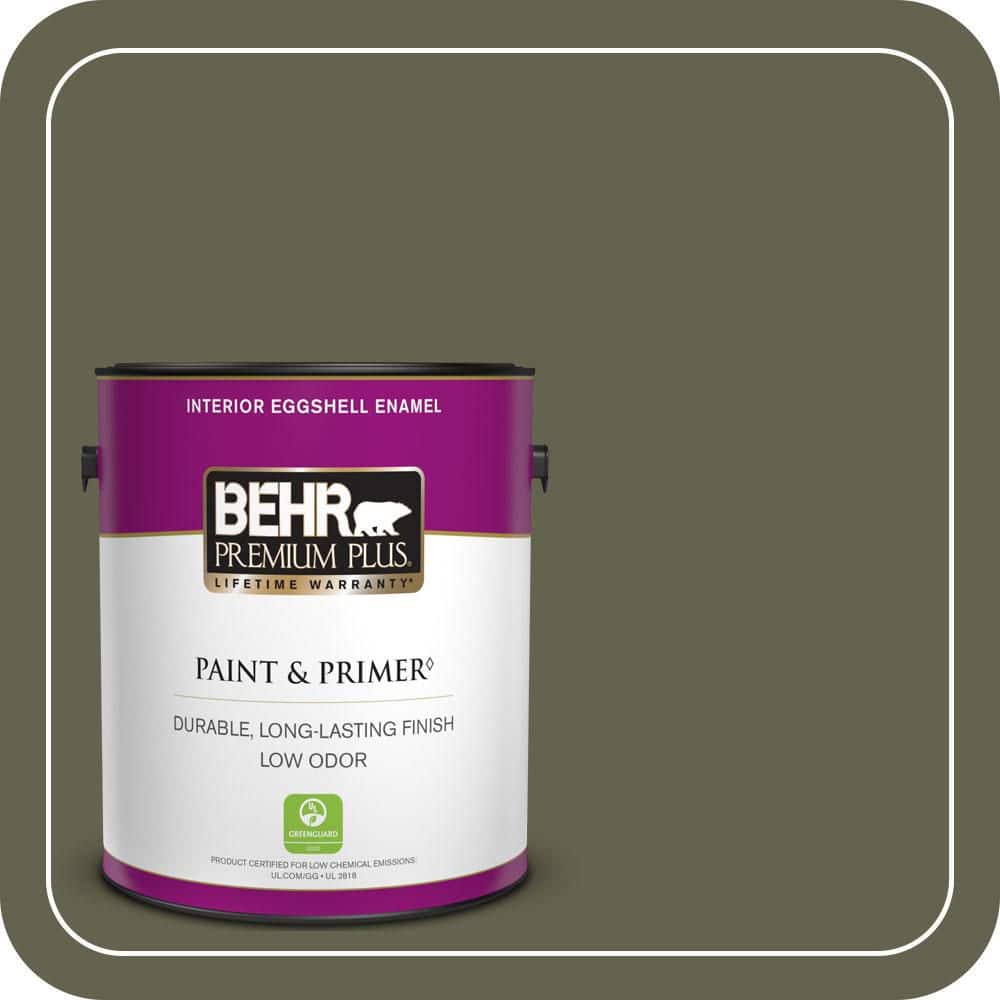 1 gal. #N350-7A Mountain Olive Eggshell Enamel Low Odor Interior Paint & Primer price history on PriceWatchPro