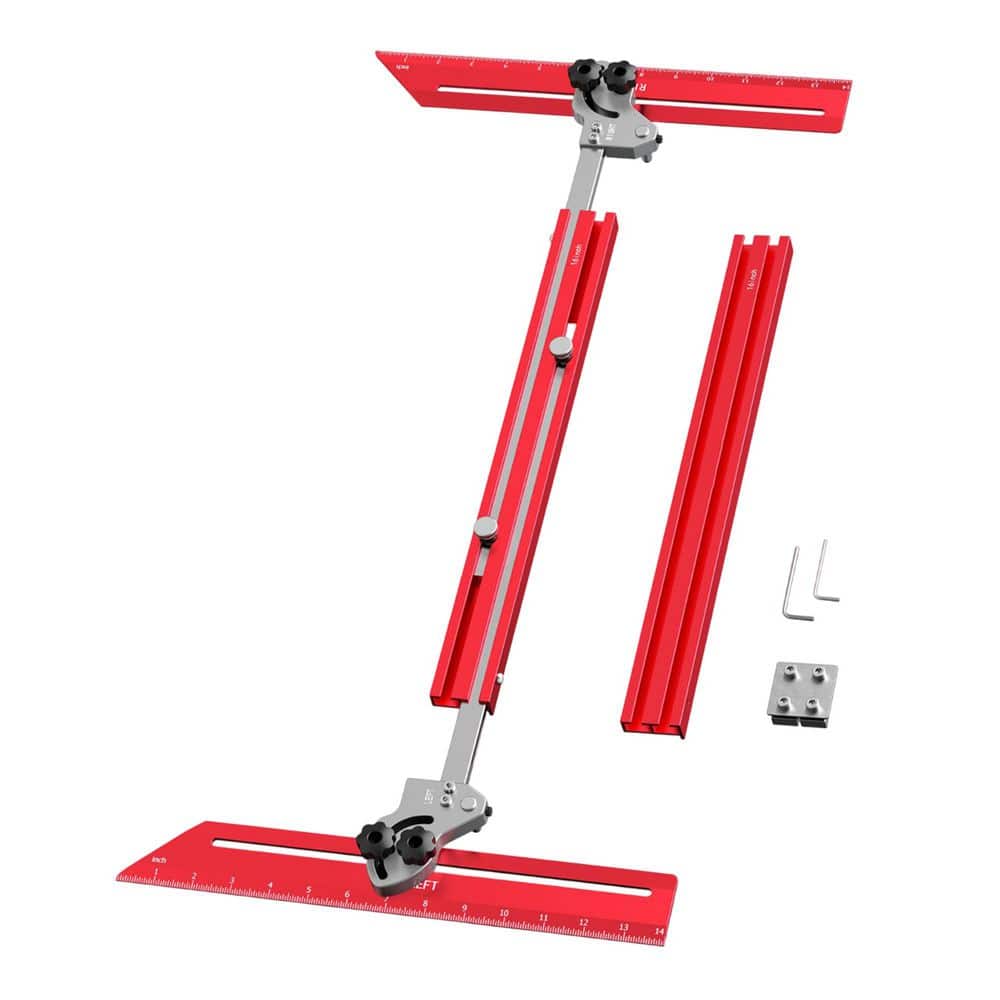 Metal 14 in Stair Tread Template Tool Adjustable Bar Length 23 to 64.2 ...