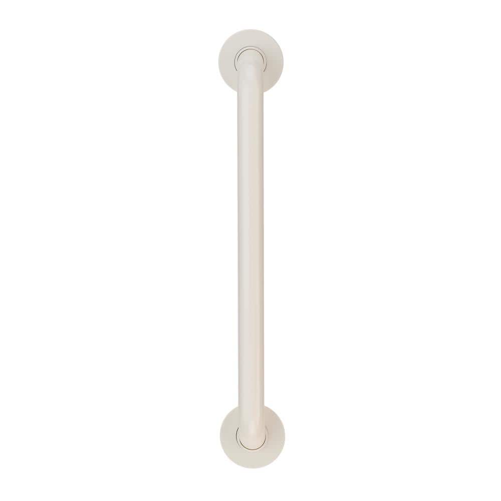36 in. White Contractor Series Antimicrobial Vinyl Coated Grab Bar