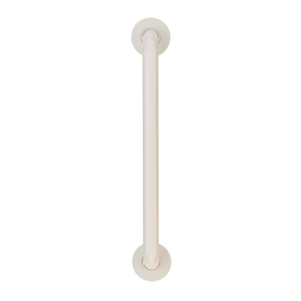 48  White Contractor Series Antimicrobial Vinyl Coated Grab Bar