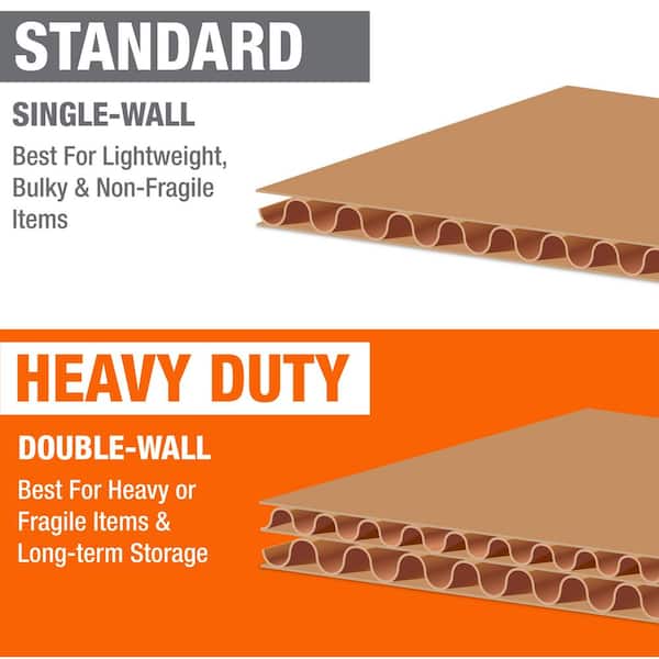 The Home Depot - 20 in. L x 16 in. W x 15 in. D Heavy-Duty Medium Moving Shipping and Packing Box with Handles