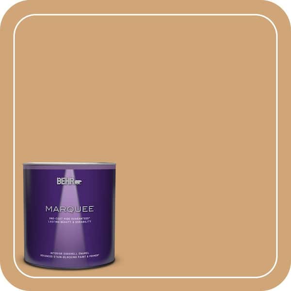 BEHR MARQUEE 1 qt. #PMD-79 Sesame Eggshell Enamel Interior Paint & Primer