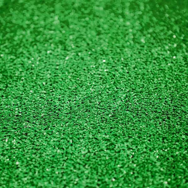 Ottomanson Turf Collection Waterproof Solid Grass 22x30 Indoor/Outdoor Artificial Grass Doormat, 22 in. x 30 in., Green