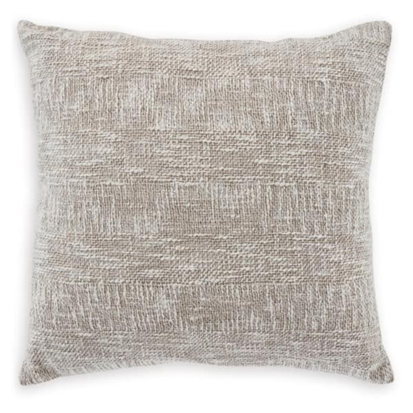 Signature DESIGN BY ASHLEY Carddon Brown/White Abstract Polyester 20 in. L x 20 in. W Pillow