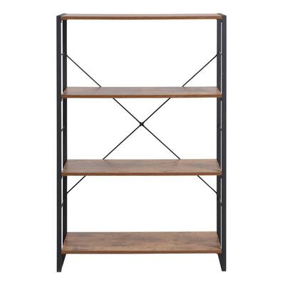 Mdf And Metal 4 Shelf Bookcase Bkc, Expandable Shelving Unit Homestar