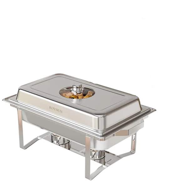 Karl home 8 qt. Rectangular Stainless Steel Buffet Server Chafing Dish Buffet Set with 0 Crocks