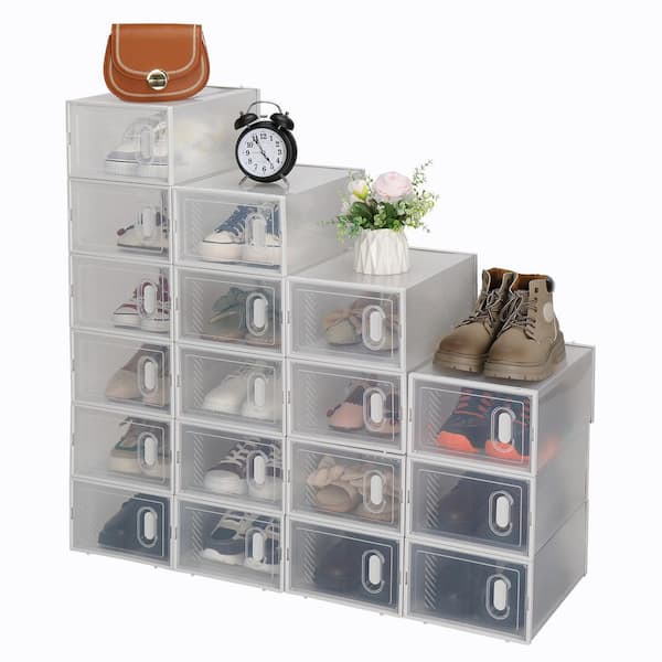 Karl home 18-Pair Clear Plastic Shoe Boxes 597898032256 Karl home 18-Pair Clear Plastic Shoe Boxes 597898032256