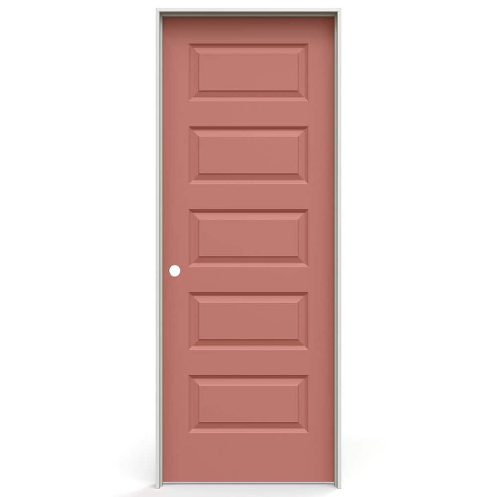 JELD-WEN 30 in. x 80 in. Rockport 5 Panel Right-Handed Solid Core