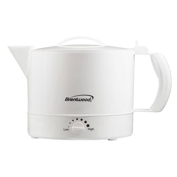 Brentwood 32 oz. Plastic Hot Pot in White