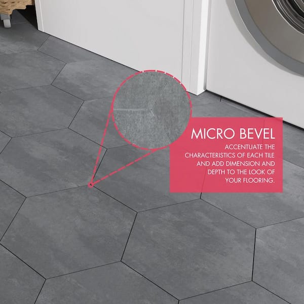 Lucida USA (Sample) BaseCore Cement Gray Stone Look 12-mil Water Resistant Peel and Stick Vinyl Tile