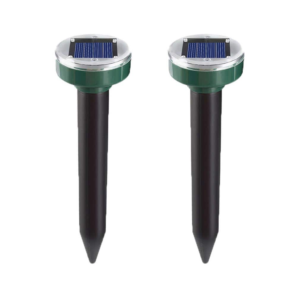 Afoxsos Square Solar Mole Ultrasonic Mole Repellent Stakes Garden ...