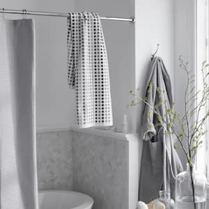 Spectrum Gray Geometric Cotton Single Bath Towel