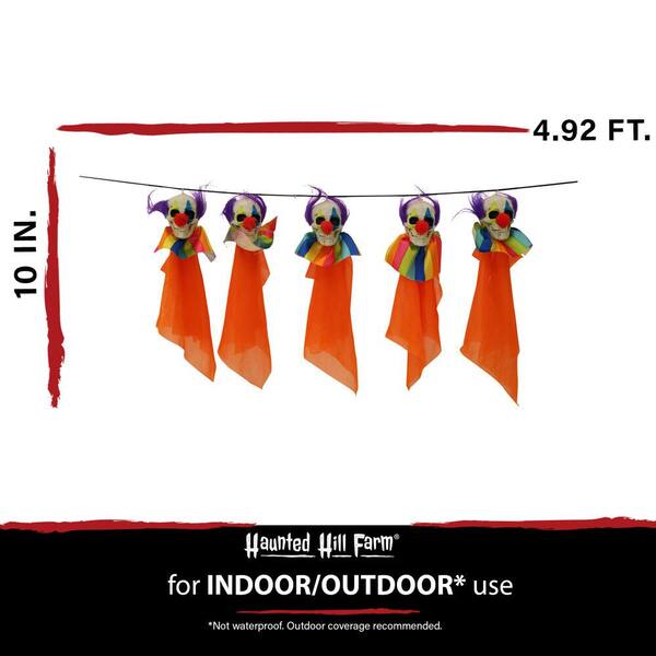 HAUNTED HILL FARM:Haunted Hill Farm 60 in. Clown Garland HHGARCLW-1 - The  Home Depot