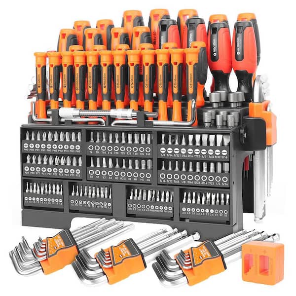 175-Piece Magnetic Screwdriver Set with Precision Bits Key Set Nut Drivers Ergonomic Handle Insulated DIY Tool Kit