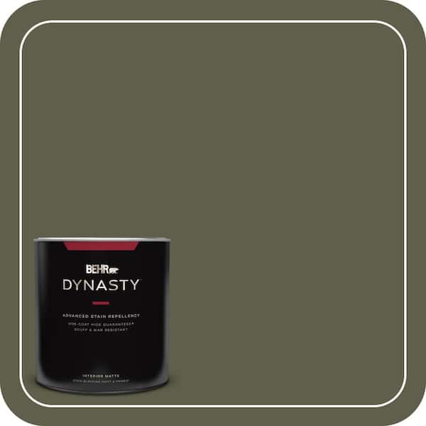 BEHR DYNASTY 1 qt. #MQ6-58 Fig Tree One-Coat Hide Matte Interior Stain-Blocking Paint and Primer
