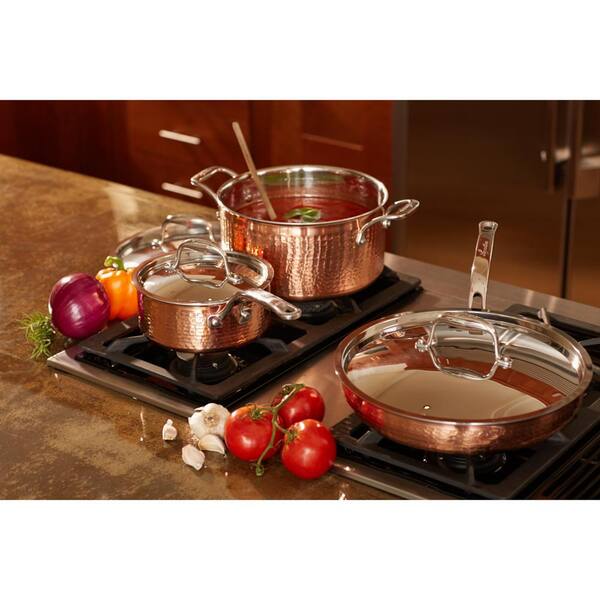 Lagostina 5-Ply Stainless-Steel Commercial Cookware Set, 13-Piece
