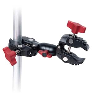 Double Super Clamp Camera Mount with two 1/4 in.-20 Mounting Holes for Magic Arm, Bike, Photography Lighting, Soft Box