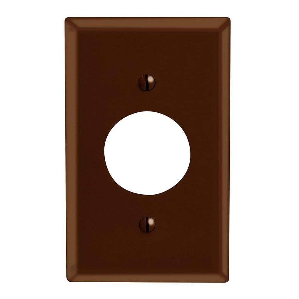 UPC 078477435502 product image for 1-Gang Brown 1.406 in. Single Outlet/Receptacle Plastic Standard Wall Plate (1-P | upcitemdb.com