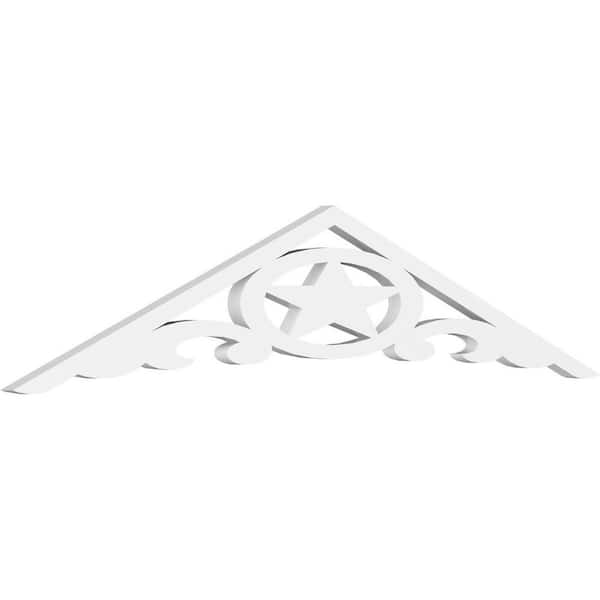 Ekena Millwork Austin 1 in. D x 10 in. W x 48 in. L Signature Urethane Gable Pediment