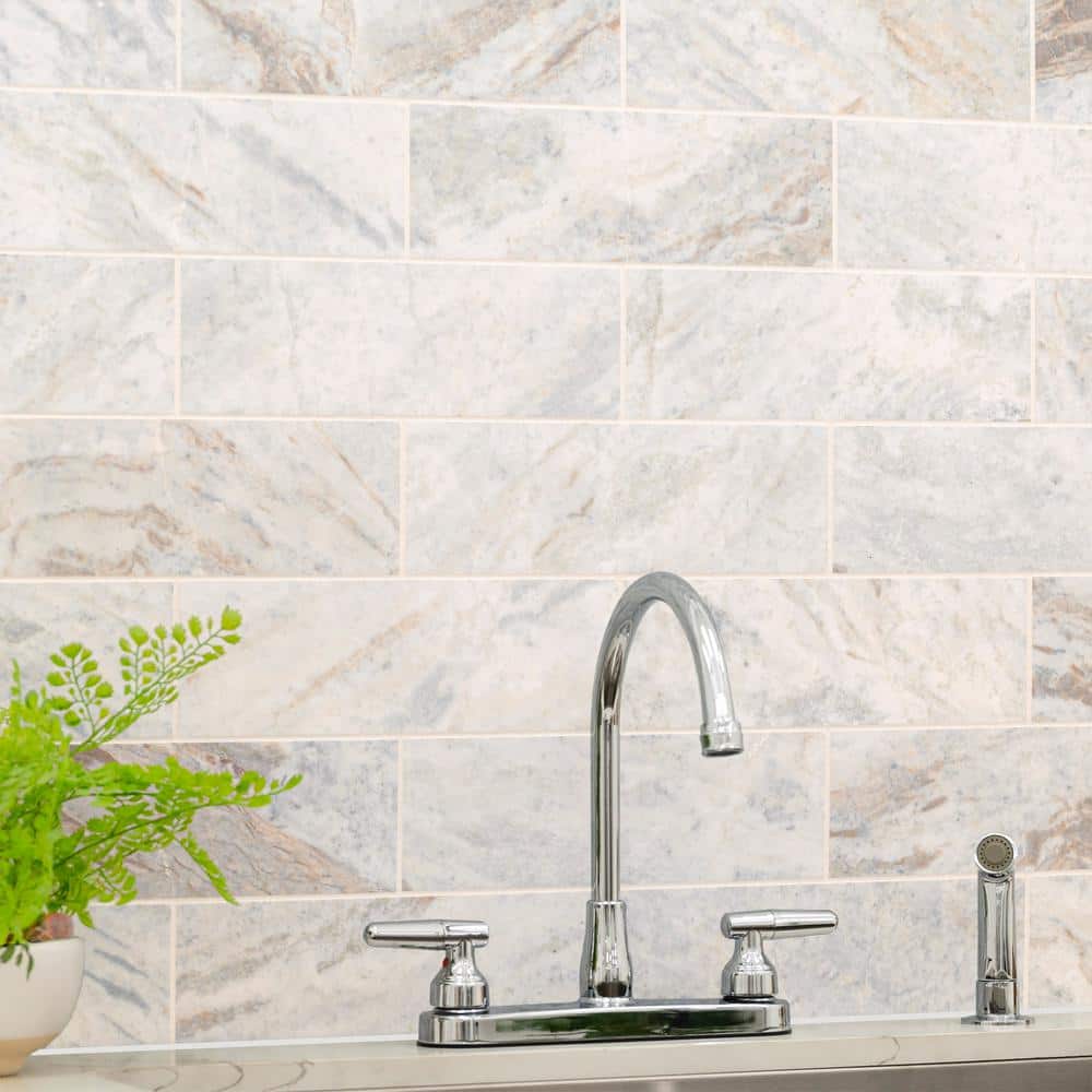 Capri Blue 4x12 Honed Marble Subway Tile