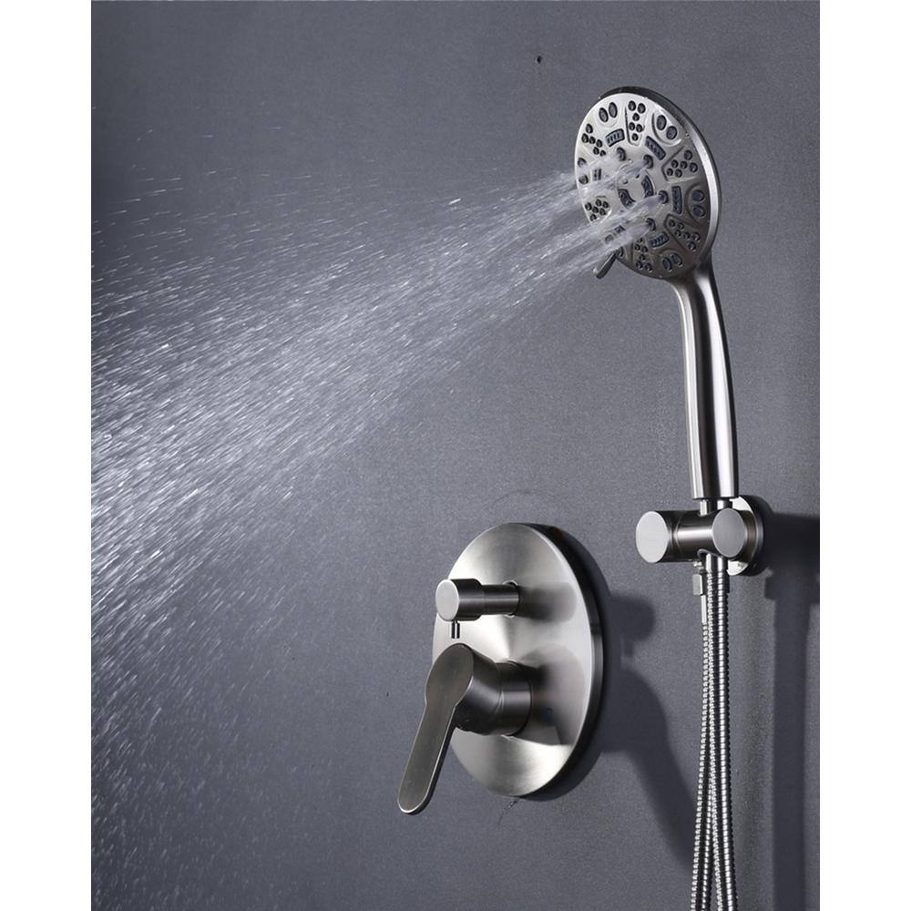 12" Brushed Nickel Wall Mounted Rain Shower System