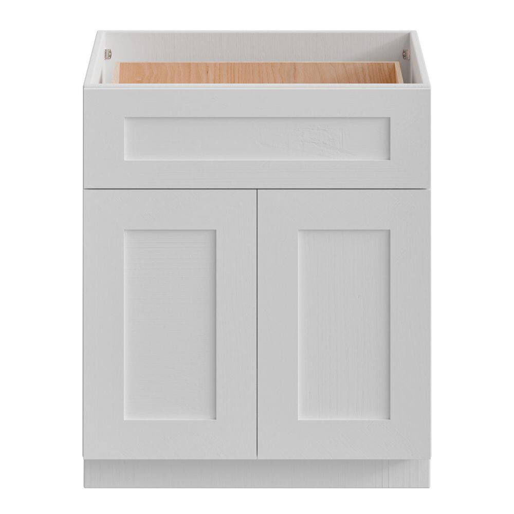 24 in. W x 24 in. D x 34.5 in. H Plywood Ready to Assemble Shaker Base Kitchen Cabinet with Adjustable Shelves in White price history on PriceWatchPro