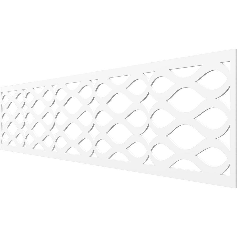 Somerset White PVC Decorative Fretwork Crown Moulding, 47" x 12"
