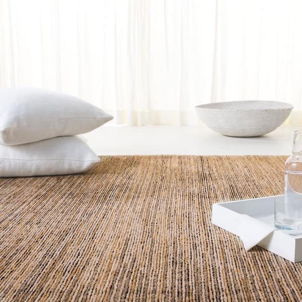 Izmir 10 ft. x 14 ft. Brown/Gray Solid Color Area Rug