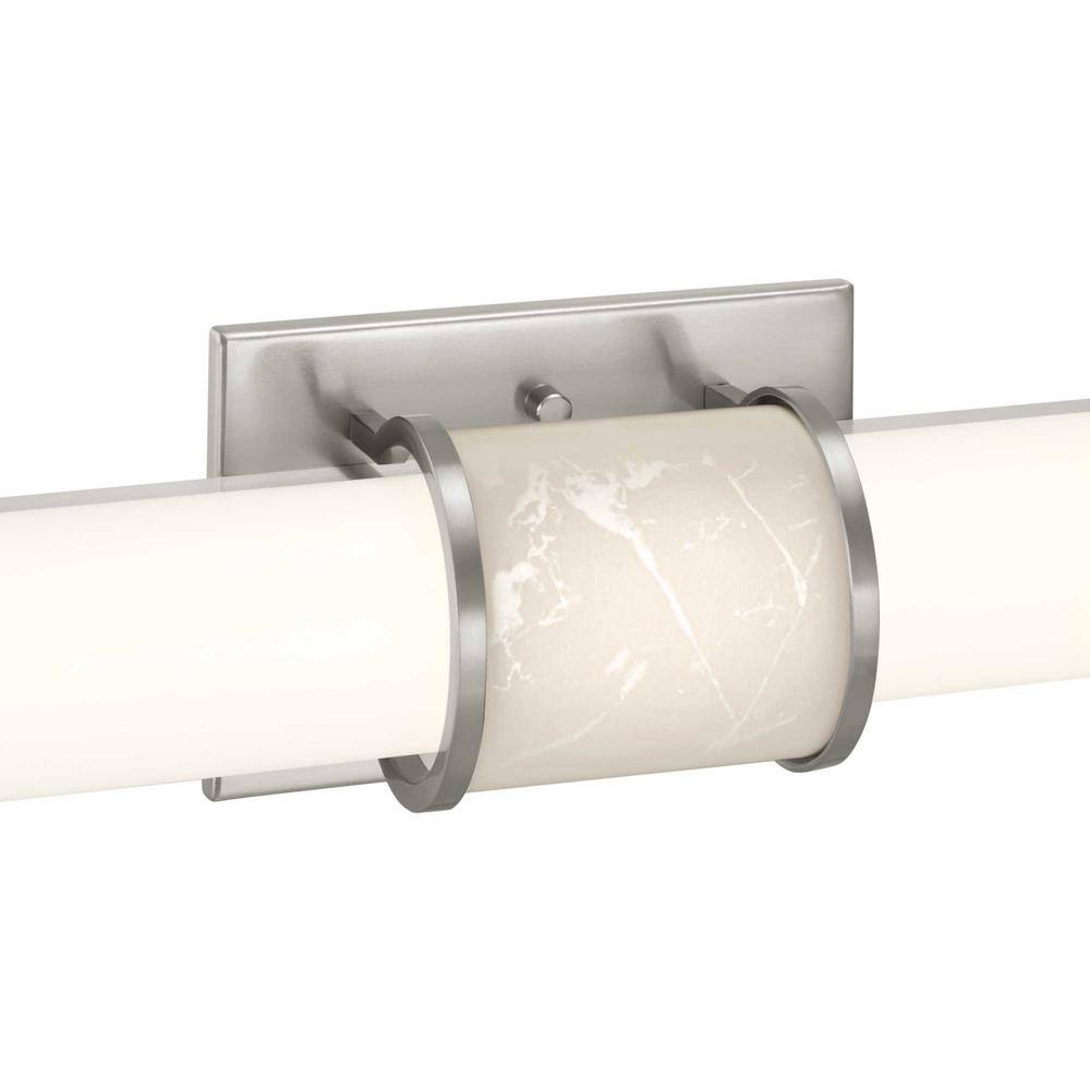 Phase 1.2 Brushed Nickel 24" LED Bath Bar with Acrylic Shade
