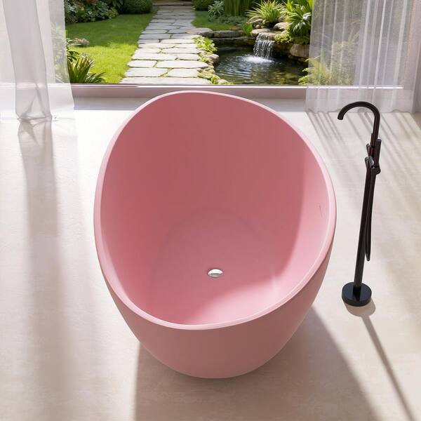 Zeafive 63 in. x 38 in. Acrylic Freestanding Soaking Bathtub