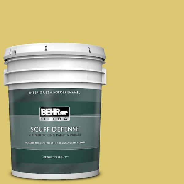 BEHR ULTRA 5 gal. #P330-5 Midori Extra Durable Semi-Gloss Enamel Interior Paint & Primer