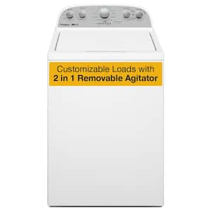 3.8 - 3.9 cu.ft. Top Load Washer in White with 2 in 1 Removable Agitator