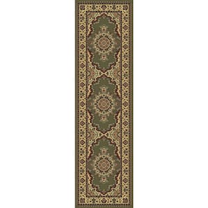 Castello Sage 2 ft. x 7 ft. Traditional Oriental Medallion Area Rug