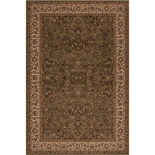 Concord Global Trading Persian Classics Kashan Green 7 ft. x 10 ft. Area Rug