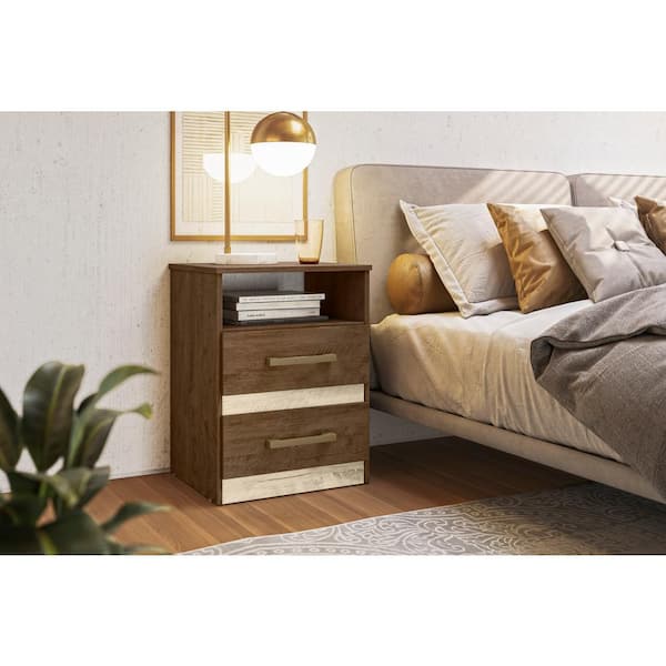 Unbranded 18.11 in. W. x 15.35 in. D x 24.02 in. H Brown Linen Cabinet with Drawers