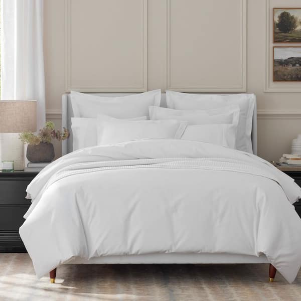 Legends Luxury Egyptian Cotton White Sateen Standard Pillowcase (Set of 2)
