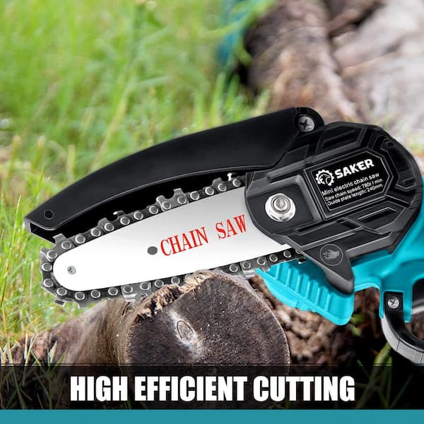 Saker 4 Inch Mini Chainsaw, Portable Electric Chainsaw, Cordless Handheld  Chain Saw Pruning Shears Chainsaw for Tree Branches , Courtyard, Household  and Garden( Chainsaw + 1 Battery) 